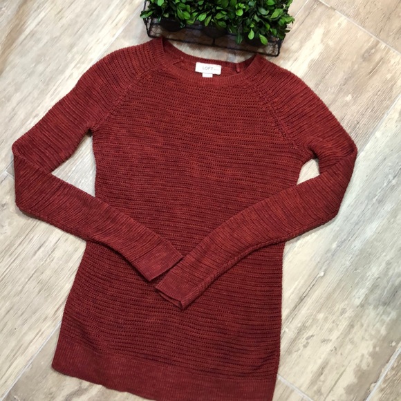 Ann Taylor Fishnet Cotton Sweater - Picture 1 of 8